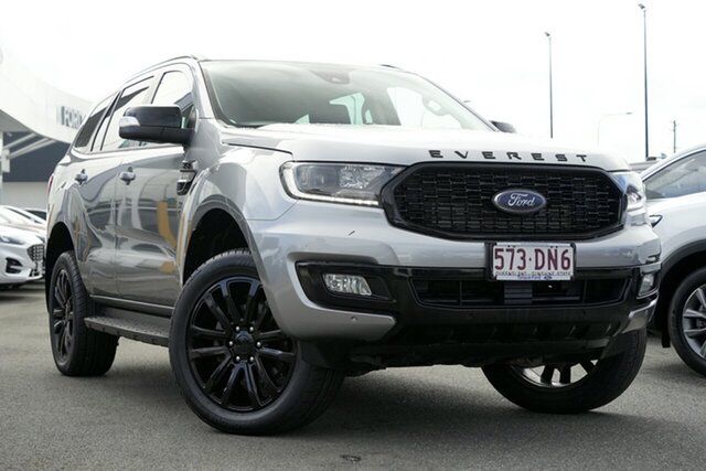 Pre-Owned Ford Everest UA II 2021.25MY Sport North Lakes, 2021 Ford Everest UA II 2021.25MY Sport Silver 10 Speed Sports Automatic SUV