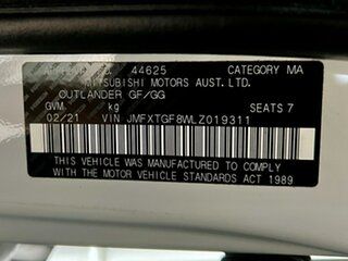 2021 Mitsubishi Outlander ZL MY21 LS 2WD White 6 Speed Constant Variable Wagon