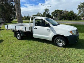 2008 Toyota Hilux TGN16R MY09 Workmate 4x2 White 5 Speed Manual Cab Chassis