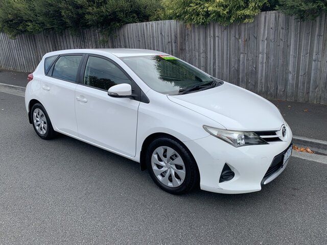 Used Toyota Corolla ZRE182R Ascent North Hobart, 2013 Toyota Corolla ZRE182R Ascent White 7 Speed CVT Auto Sequential Hatchback