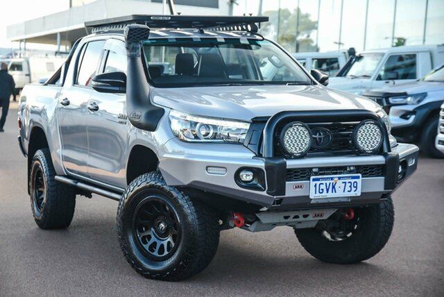Pre-Owned Toyota Hilux GUN126R SR5 Double Cab Wangara, 2019 Toyota Hilux GUN126R SR5 Double Cab Silver Sky 6 Speed Sports Automatic Utility