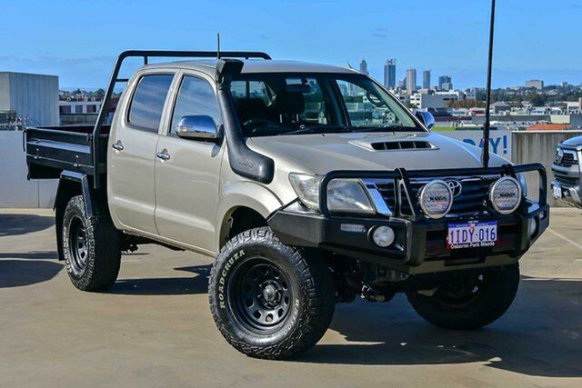 Used Toyota Hilux KUN26R MY14 SR5 Double Cab Osborne Park, 2014 Toyota Hilux KUN26R MY14 SR5 Double Cab Gold 5 Speed Automatic Utility