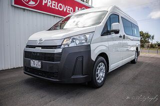 2019 Toyota HiAce GDH322R Commuter High Roof Super LWB GL White 6 Speed Sports Automatic Bus.