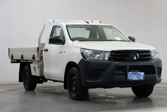 Used Toyota Hilux TGN121R Workmate 4x2 Victoria Park, 2021 Toyota Hilux TGN121R Workmate 4x2 White 5 Speed Manual Cab Chassis