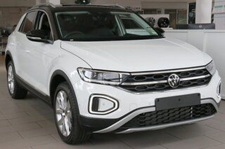 2023 Volkswagen T-ROC D11 MY24 110TSI Style Pure White/Black Roof 8 Speed Sports Automatic Wagon.