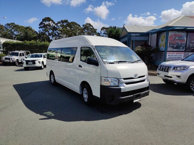 Used Toyota HiAce KDH223R MY14 Commuter High Roof Super LWB Acacia Ridge, 2014 Toyota HiAce KDH223R MY14 Commuter High Roof Super LWB White 4 speed Automatic Bus