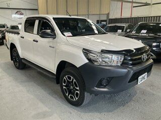 2018 Toyota Hilux GUN135R MY17 Workmate Hi-Rider White 6 Speed Automatic Dual Cab Utility.