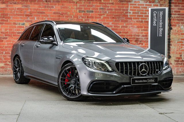 Certified Pre-Owned Mercedes-Benz C-Class S205 809MY C63 AMG Estate SPEEDSHIFT MCT S Mulgrave, 2019 Mercedes-Benz C-Class S205 809MY C63 AMG Estate SPEEDSHIFT MCT S Selenite Grey 9 Speed
