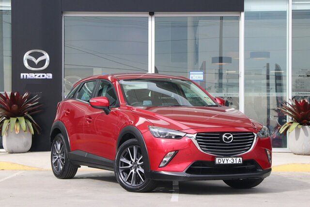 Used Mazda CX-3 DK2W7A sTouring SKYACTIV-Drive Kirrawee, 2017 Mazda CX-3 DK2W7A sTouring SKYACTIV-Drive Red 6 Speed Sports Automatic Wagon