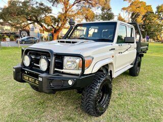 2018 Toyota Landcruiser VDJ79R MY18 Workmate (4x4) White 5 Speed Manual Double C/Chas.
