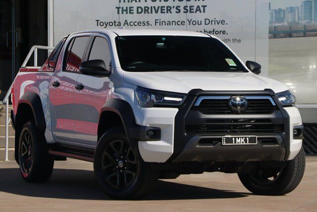 Pre-Owned Toyota Hilux GUN126R Rogue Double Cab Guildford, 2023 Toyota Hilux GUN126R Rogue Double Cab Frosted White 6 Speed Sports Automatic Utility