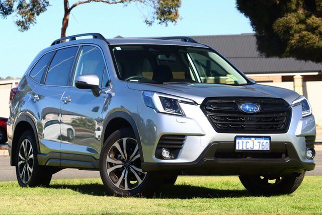 Demo Subaru Forester S5 MY24 2.5i Premium CVT AWD Wangara, 2023 Subaru Forester S5 MY24 2.5i Premium CVT AWD Ice Silver 7 Speed Constant Variable Wagon