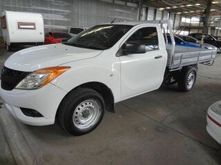 2013 Mazda BT-50 MY13 XT (4x2) White 6 Speed Manual Cab Chassis.