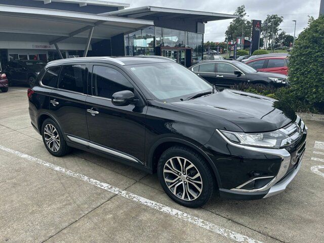 Used Mitsubishi Outlander ZK MY16 Exceed 4WD Yamanto, 2015 Mitsubishi Outlander ZK MY16 Exceed 4WD Black 6 Speed Sports Automatic Wagon