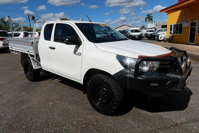 Used Toyota Hilux GUN125R Workmate Extra Cab Winnellie, 2019 Toyota Hilux GUN125R Workmate Extra Cab White 6 Speed Sports Automatic Cab Chassis