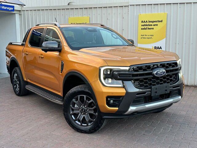 Used Ford Ranger PY 2022MY Wildtrak Christies Beach, 2022 Ford Ranger PY 2022MY Wildtrak Yellow 10 Speed Sports Automatic Double Cab Pick Up