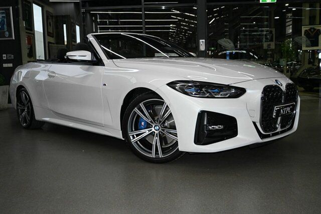 Used BMW 4 Series G23 430i Steptronic M Sport North Melbourne, 2021 BMW 4 Series G23 430i Steptronic M Sport White 8 Speed Sports Automatic Convertible