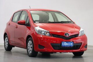 2012 Toyota Yaris NCP130R YR Red 4 Speed Automatic Hatchback.