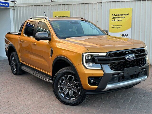 Used Ford Ranger PY 2023.50MY Wildtrak Christies Beach, 2023 Ford Ranger PY 2023.50MY Wildtrak Yellow 10 Speed Sports Automatic Double Cab Pick Up