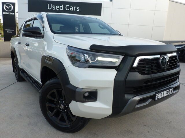Pre-Owned Toyota Hilux GUN126R Rogue Double Cab Blacktown, 2021 Toyota Hilux GUN126R Rogue Double Cab Crystal Pearl 6 Speed Sports Automatic Utility