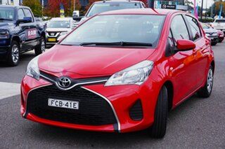 2015 Toyota Yaris NCP130R Ascent Red 5 Speed Manual Hatchback.