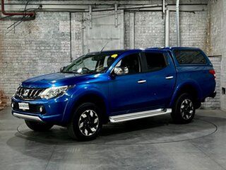 2018 Mitsubishi Triton MQ MY18 Exceed Double Cab Blue 5 Speed Sports Automatic Utility.