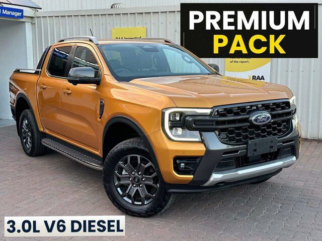 Used Ford Ranger PY 2022MY Wildtrak Christies Beach, 2022 Ford Ranger PY 2022MY Wildtrak Yellow 10 Speed Sports Automatic Double Cab Pick Up