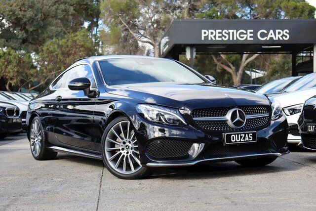 Used Mercedes-Benz C-Class C205 807+057MY C200 9G-Tronic Balwyn, 2017 Mercedes-Benz C-Class C205 807+057MY C200 9G-Tronic Black 9 Speed Sports Automatic Coupe