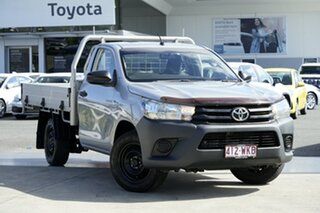 2015 Toyota Hilux GUN122R Workmate 4x2 Silver Sky 5 Speed Manual Cab Chassis.