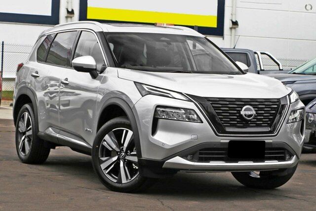 New Nissan X-Trail T33 MY23 Ti e-4ORCE e-POWER Osborne Park, 2024 Nissan X-Trail T33 MY23 Ti e-4ORCE e-POWER Brilliant Silver 1 Speed Automatic Wagon Hybrid