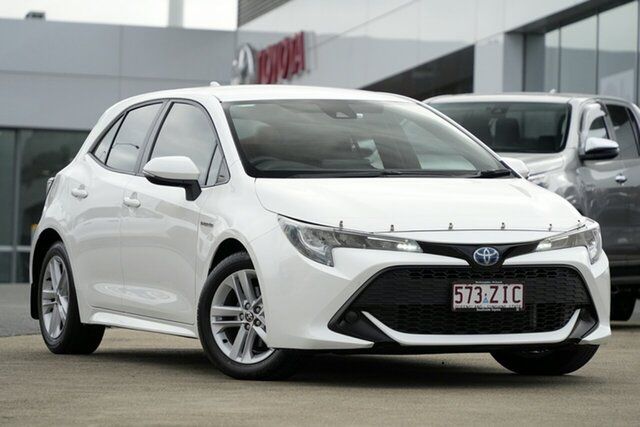 Pre-Owned Toyota Corolla ZWE211R Ascent Sport E-CVT Hybrid Woolloongabba, 2019 Toyota Corolla ZWE211R Ascent Sport E-CVT Hybrid Glacier White 10 Speed Constant Variable
