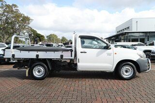 2014 Toyota Hilux TGN16R MY14 Workmate 4x2 Glacier White 5 Speed Manual Cab Chassis