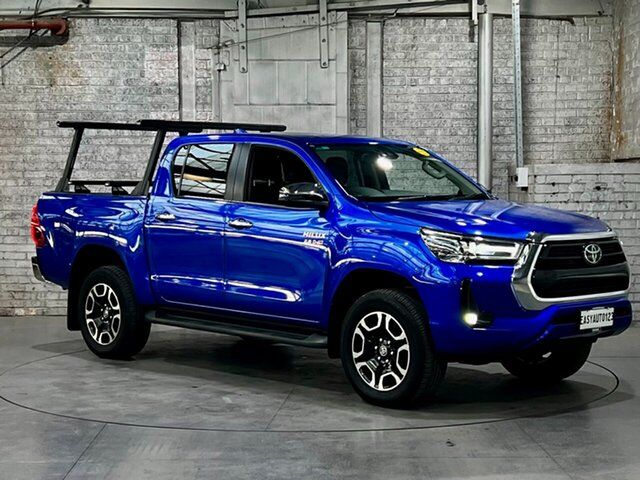 Used Toyota Hilux GUN126R SR5 Double Cab Mile End South, 2022 Toyota Hilux GUN126R SR5 Double Cab Blue 6 Speed Sports Automatic Utility
