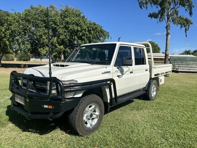 Used Toyota Landcruiser 70 Series VDJ79R GXL Emerald, 2021 Toyota Landcruiser 70 Series VDJ79R GXL White 5 Speed Manual Double Cab Chassis