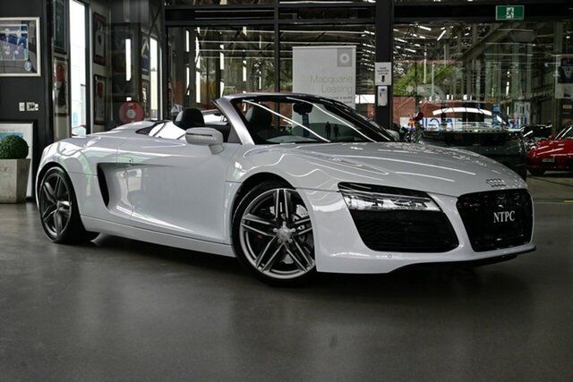 Used Audi R8 MY13 Spyder S Tronic Quattro North Melbourne, 2013 Audi R8 MY13 Spyder S Tronic Quattro White 7 Speed Sports Automatic Dual Clutch Convertible
