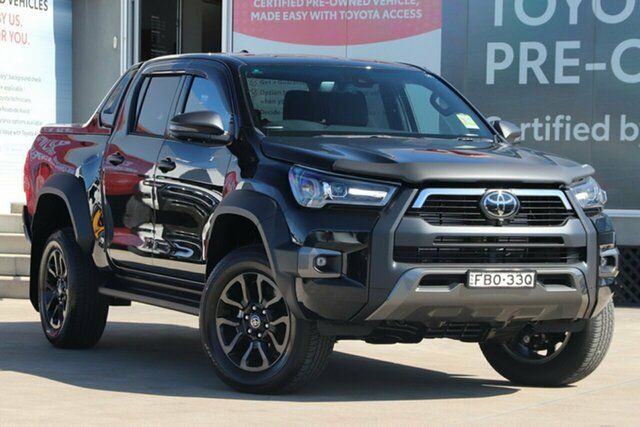 Pre-Owned Toyota Hilux GUN126R Rogue Double Cab Guildford, 2023 Toyota Hilux GUN126R Rogue Double Cab Eclipse Black 6 Speed Sports Automatic Utility