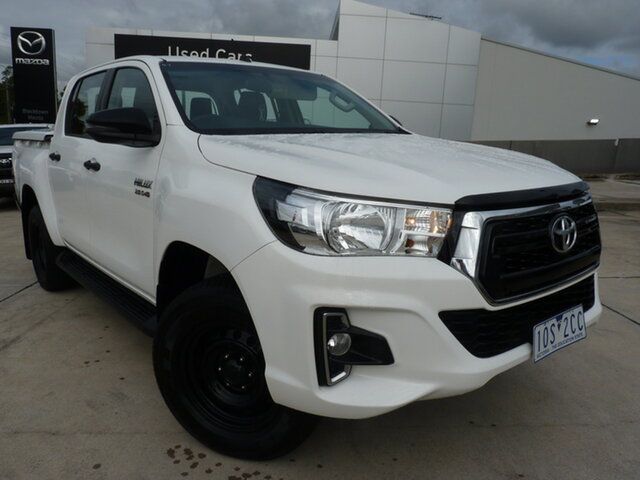Pre-Owned Toyota Hilux GUN126R MY19 SR (4x4) Blacktown, 2018 Toyota Hilux GUN126R MY19 SR (4x4) Glacier White 6 Speed Automatic Double Cab Pick Up