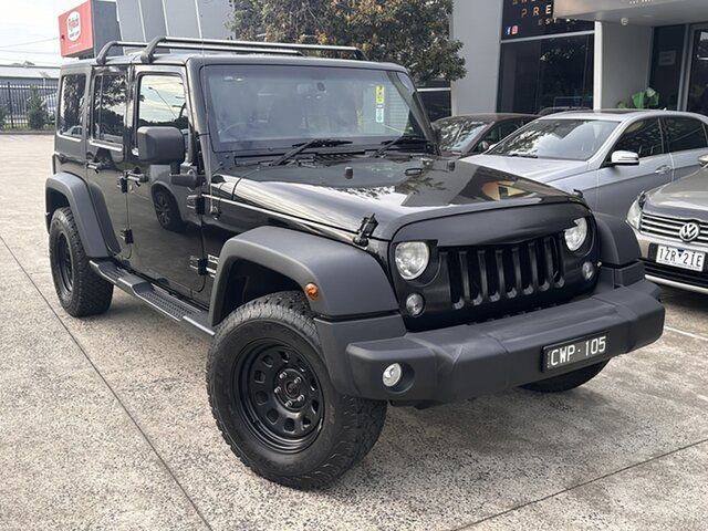 Used Jeep Wrangler JK MY17 Unlimited Sport Seaford, 2017 Jeep Wrangler JK MY17 Unlimited Sport Black 6 Speed Manual Softtop
