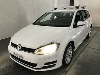 2013 Volkswagen Golf VII MY14 90TSI DSG Comfortline White 7 Speed Sports Automatic Dual Clutch Wagon.