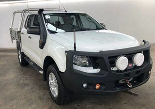 2013 Ford Ranger PX XL 3.2 (4x4) White 6 Speed Automatic Dual Cab Chassis.