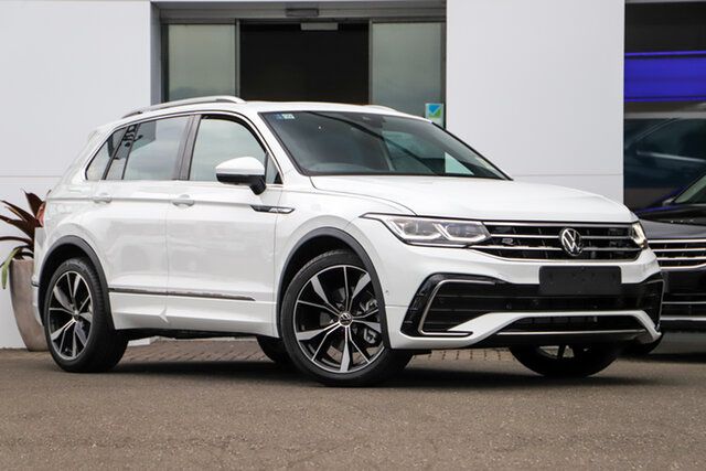 Demo Volkswagen Tiguan 5N MY24 162TSI R-Line DSG 4MOTION Sutherland, 2024 Volkswagen Tiguan 5N MY24 162TSI R-Line DSG 4MOTION Pure White 7 Speed