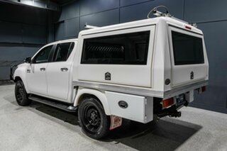 2016 Toyota Hilux GUN126R SR (4x4) White 6 Speed Manual Dual Cab Chassis.
