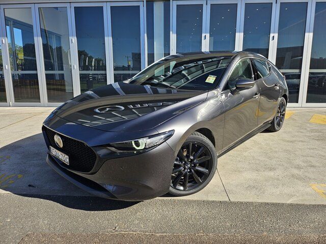 Demo Mazda 3 BP2HLA G25 SKYACTIV-Drive Astina Hamilton, 2025 Mazda 3 BP2HLA G25 SKYACTIV-Drive Astina Machine Grey 6 Speed Sports Automatic Hatchback