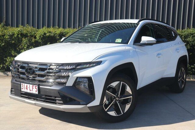 Demo Hyundai Tucson NX4.V3 MY25 Elite D-CT AWD Augustine Heights, 2024 Hyundai Tucson NX4.V3 MY25 Elite D-CT AWD White Cream 7 Speed Sports Automatic Dual Clutch