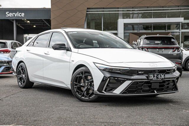 Demo Hyundai i30 CN7.V3 MY25 N Line D-CT Premium South Melbourne, 2025 Hyundai i30 CN7.V3 MY25 N Line D-CT Premium Atlas White 7 Speed Sports Automatic Dual Clutch