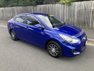 2014 Hyundai Accent RB2 MY15 Active Blue 4 Speed Automatic Sedan.