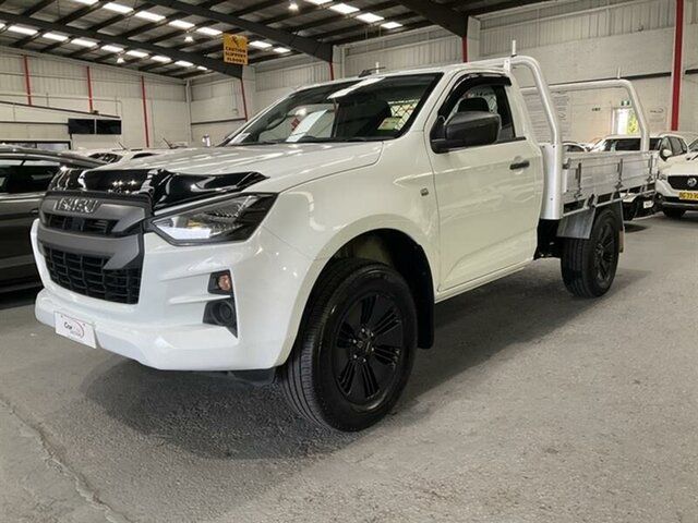 Used Isuzu D-MAX RG MY22 SX (4x2) High-Ride Smithfield, 2022 Isuzu D-MAX RG MY22 SX (4x2) High-Ride White 6 Speed Auto SEQ Sports Mode Cab Chassis