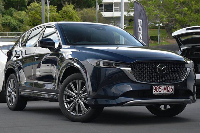 Demo Mazda CX-5 KF4WLA G25 SKYACTIV-Drive i-ACTIV AWD Akera Newstead, 2025 Mazda CX-5 KF4WLA G25 SKYACTIV-Drive i-ACTIV AWD Akera Deep Crystal Blue 6 Speed