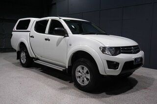 2014 Mitsubishi Triton MN MY15 GLX (4x4) White 5 Speed Manual 4x4 Double Cab Utility