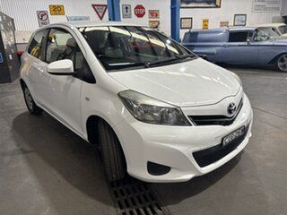 2012 Toyota Yaris NCP130R YR White 4 Speed Automatic Hatchback